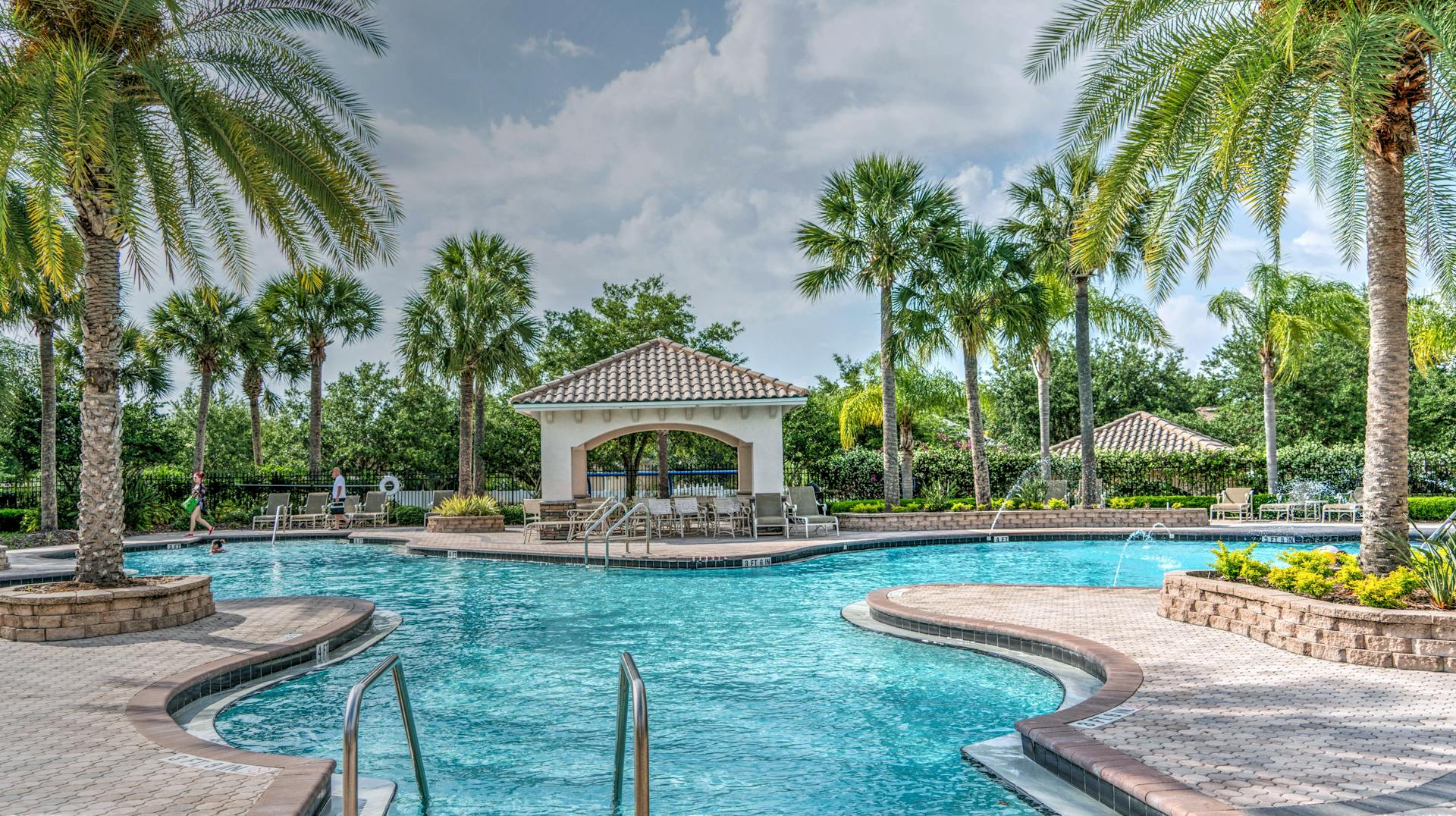 Swimming pool in a housing community