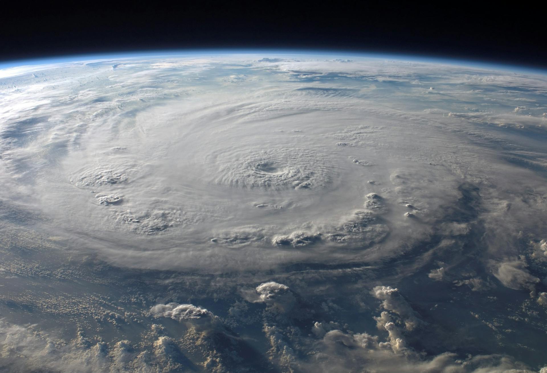 Aerial shot of a hurricane