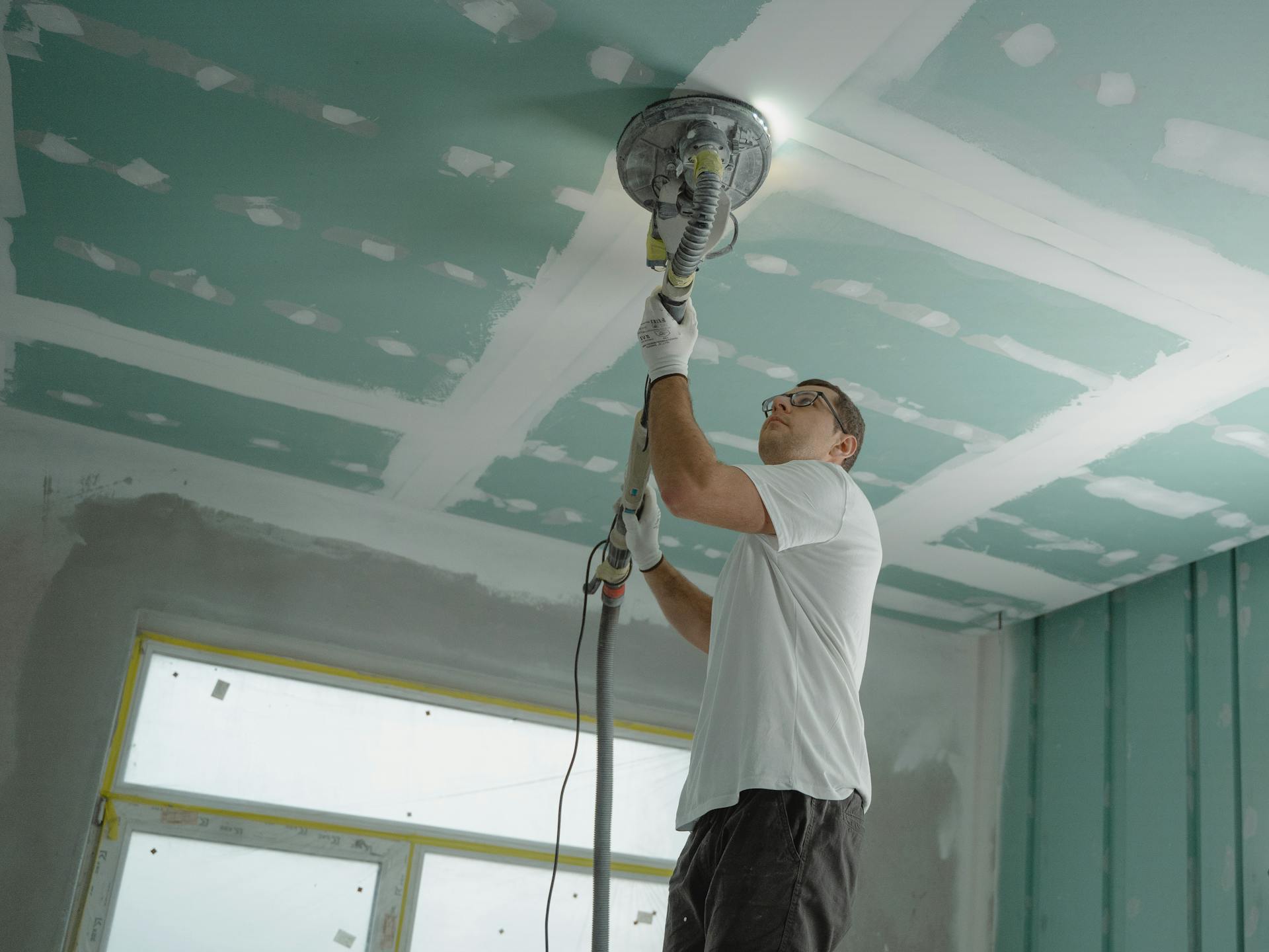 Man renovating a home