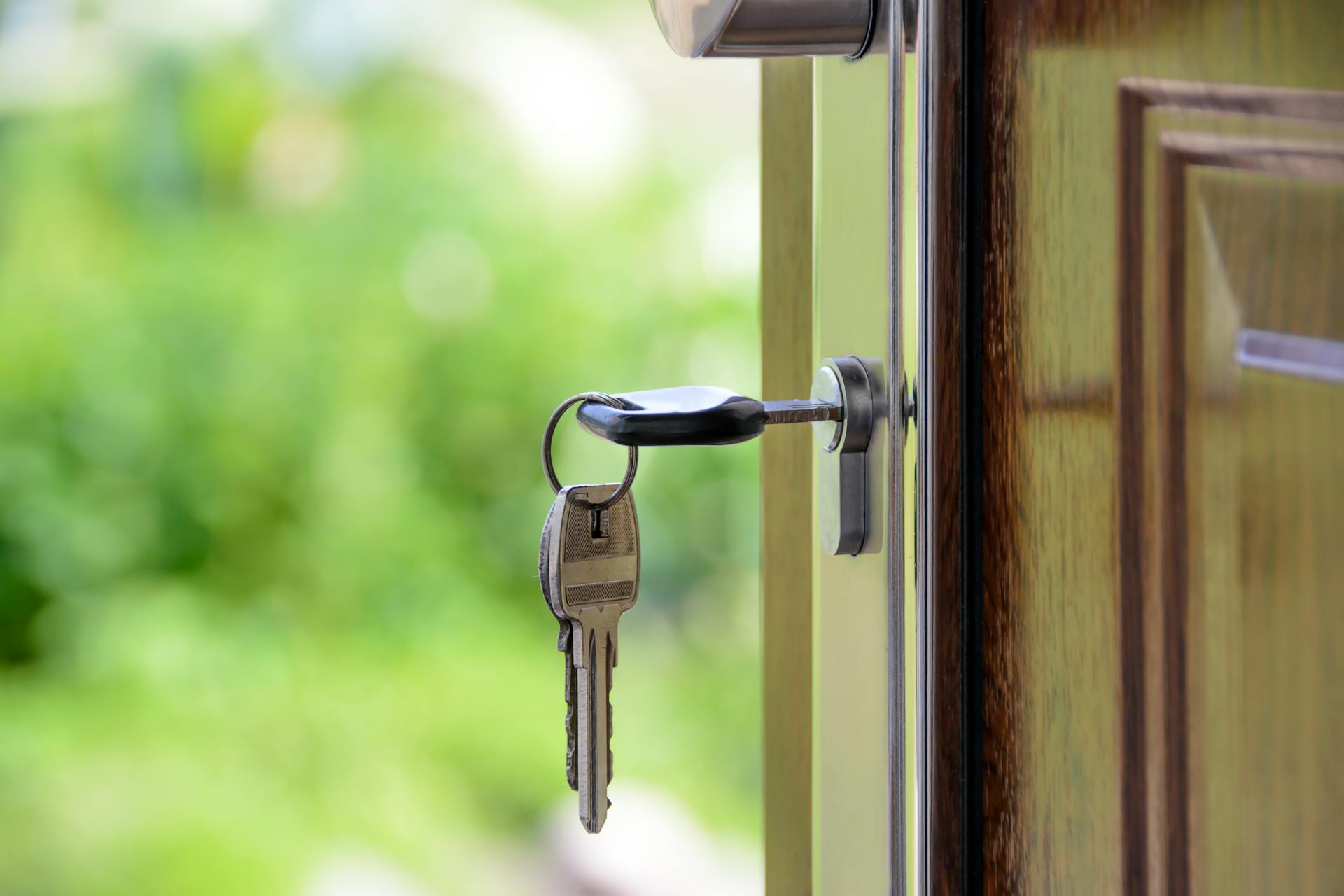 Keys in a house door